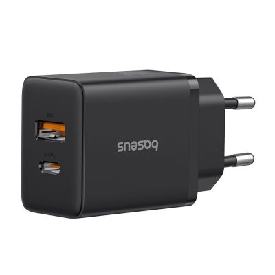 3. Baseus Cube Pro 30W USB-C/USB-A-Wandladegerät – Schwarz