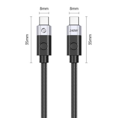 2. Orico CC240 USB-C-zu-USB-C-PD-Kabel, 240 W, 480 Mbit/s, 1,5 m – Schwarz