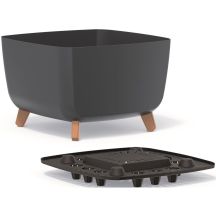 GRACIA QUADRATISCHER BLUMENTOPF 24x24CM ANTHRAZIT