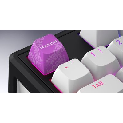 19. HATOR Skyfall Wireless 100 Gaming-Tastatur USB + RF Wireless + Bluetooth QWERTZ US Englisch Schwarz, Weiß