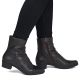 12. Damen-Ankle-Boots aus Leder mit Absatz, braun, gefüttert, Rieker Y0773-25