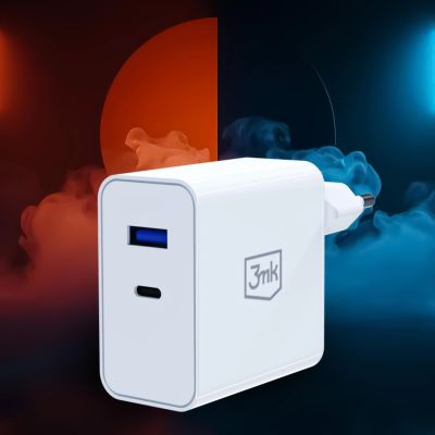 9. 3mk FlowPower 45W 1A1C PD3.0 QC4+ Wandladegerät – Weiß