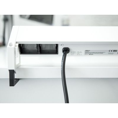 4. Bachmann DESK 2 3-fach Tischsteckdose, Farbe: Edelstahl