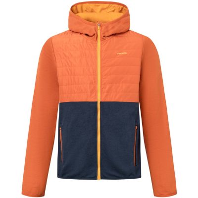 VIKING Creek Hoodie Bambus-Herrenjacke mit Reißverschluss und Kapuze, Orange, Größe S