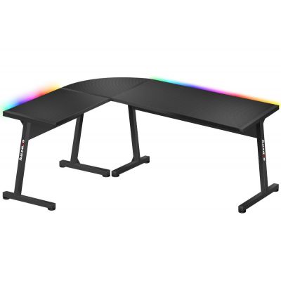 23. Huzaro Hero 6.0 Schwarzer RGB-Gaming-Schreibtisch