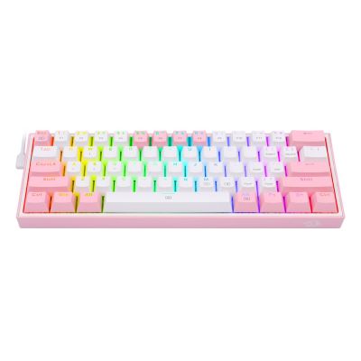 6. REDRAGON K617-RGB Fizz RGB Weiß/Pink USB-Tastatur Pink, Weiß