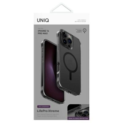 4. Uniq LifePro Xtreme Magclick Ladehülle für iPhone 16 Pro Max – Grau