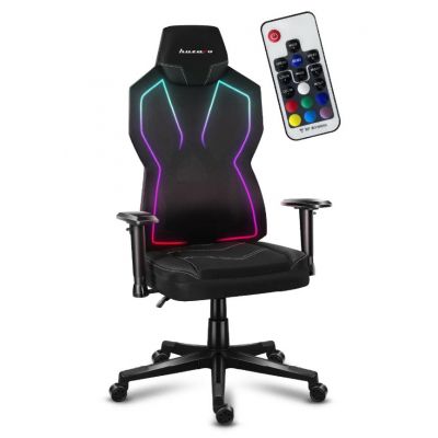 23. Huzaro Combat 6.2 Schwarzer RGB-Gaming-Stuhl