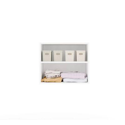 2. AUFSATZ 60 OPENO WEISS – Regal für modularen Kleiderschrank, 60 cm, fürs Schlafzimmer