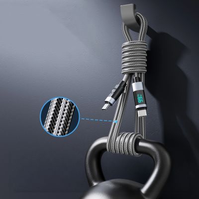8. Orico LDC2C USB-C – USB-C PD 100W Kabel mit LED-Anzeige, 480 Mbit/s, 3 m – Schwarz