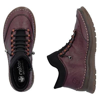 5. Gefütterte Damen-Ankle-Boots, bordeauxrot, Rieker 53650-30