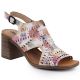 4. Damen-Sandalen mit hohem Absatz und durchbrochenem Blumenmuster, Modell Jezzi 24125