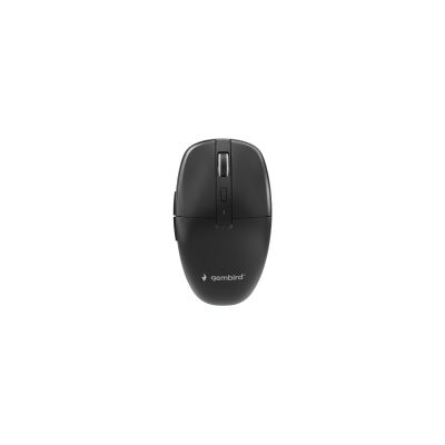 2. GEMBIRD Kabellose Maus Dual-Modus (2,4 GHz + Bluetooth) 1600 DPI, 6 Tasten, Schwarz