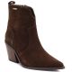 Damen-Lederstiefeletten, gefüttert, braune Cowboystiefel, Big Star SS274473