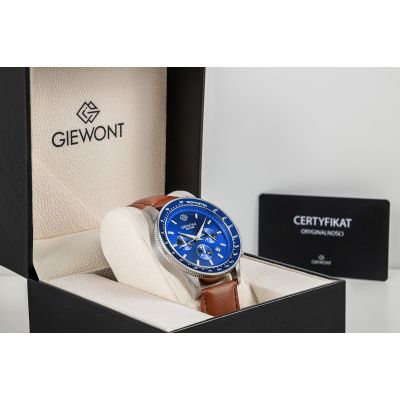 7. Giewont Herrenuhr Chronograph Saphir Braun Blau GW3520-A5