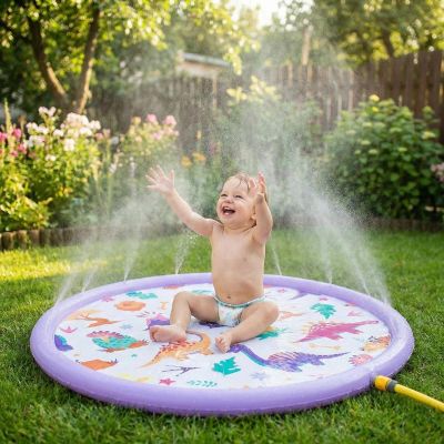 4. Runde aufblasbare Matte 154x7CM Spielplatzbrunnen Dinosaurier 51627