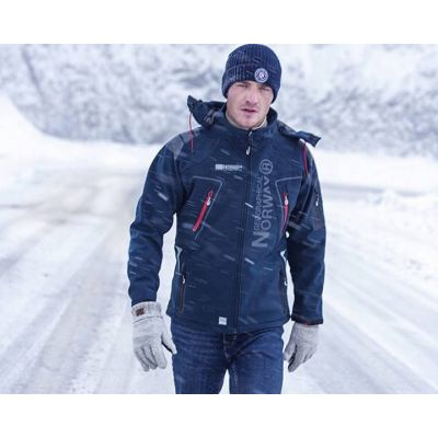 5. Herren-Softshelljacke in Marineblau Geographical Norway Techno (WU4549H-GN-NAVY-GREEN)