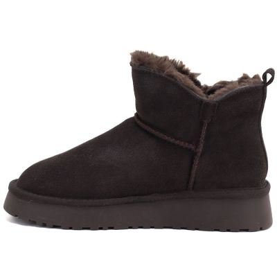 3. Damen-Lederstiefeletten, braune Plateau-Schneestiefel, Vinceza 97961
