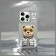 11. Nimmy Cool&Cute 2.0 Bear Case für iPhone 15 Pro Max - Grau