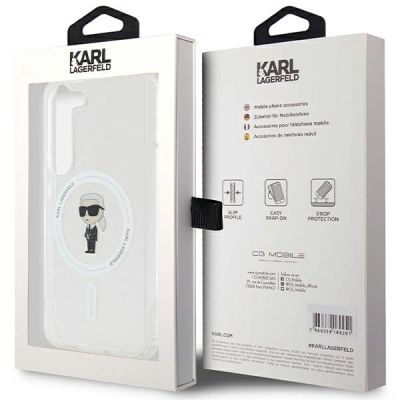8. Karl Lagerfeld IML Ikonik MagSafe Hülle für Samsung Galaxy S24 – transparent
