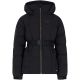 Gesteppte Ski-/Snowboardjacke mit Kapuze und Reißverschluss für Kinder PROTEST Prtsani, schwarz