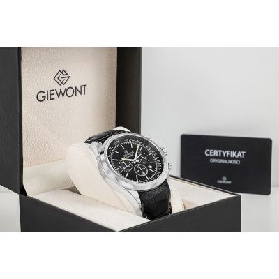 8. Giewont Herrenuhr Chronograph Saphir Silber Schwarz GW7650-A2