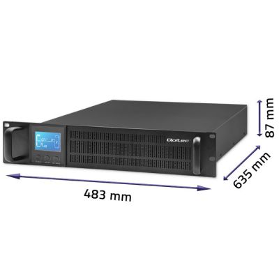 9. USV-Rack Qoltec Reiner Sinus LCD 3000VA 2400W Notstromversorgung