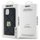 8. DKNY Quilted Stack Logo iPhone 14 Hülle – Schwarz