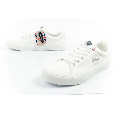 8. Lee Cooper Herren-Sportschuhe, modische weiße Sneaker, bequem