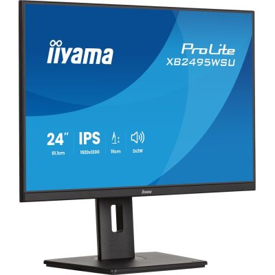5. iiyama ProLite XB2495WSU-B1 Computermonitor 61,2 cm (24,1 Zoll) 1920 x 1200 px Full HD LCD Schwarz