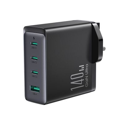 9. GaN-Ladegerät UK Joyroom JR-TCG05UK 140 W 3x USB-C USB-A + USB-C / USB-C-Kabel 240 W 1,2 m