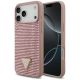 Guess Strass Dreieck Logo Hülle für iPhone 17 Pro Max - Rosa