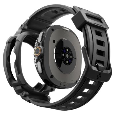 9. Spigen Rugged Armor Pro Armband für Samsung Galaxy Watch 8 Classic 46 mm – Mattschwarz