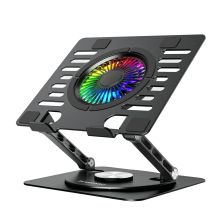 Wozinsky WDCX-X16-AS CoolBase RGB 360°-Kühlständer für Laptop und Tablet – Schwarz