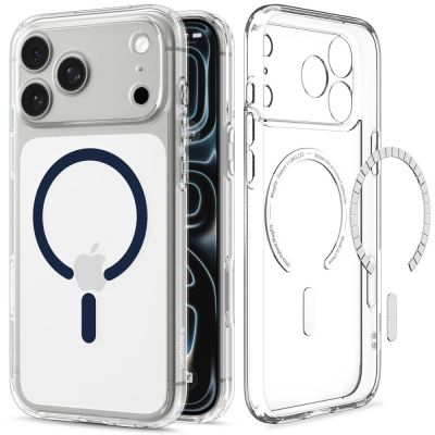2. Spigen Ultra Hybrid MagSafe Hülle für iPhone 18 Pro Max / 17 Pro Max – Transparentes Marineblau