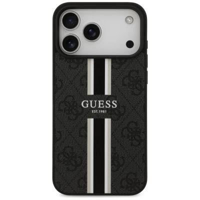 3. Guess 4G MagSafe-Hülle mit Printstreifen für iPhone 17 Pro Max – Schwarz