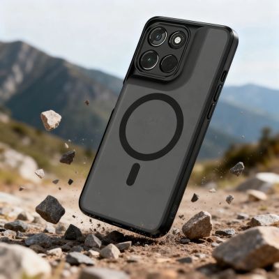 3. Tech-Protect Magmat MagSafe Hülle für Motorola Moto G57 Power / G67 Power – Mattschwarz