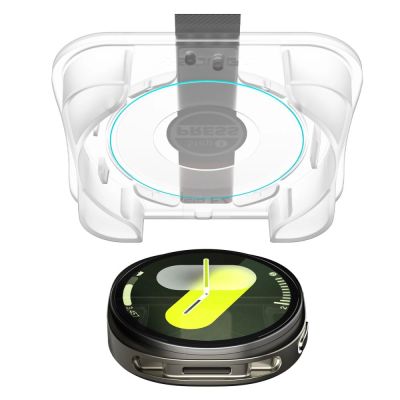 5. Spigen Glas.TR „Ez-Fit“ gehärtetes Glas für Samsung Galaxy Watch 8 44 mm – Transparent
