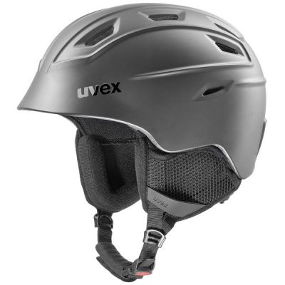 Uvex fierce Unisex Skihelm mit herausnehmbarem antiallergischem Innenfutter grau (56/6/225/20)
