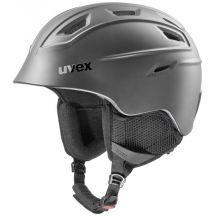 Uvex fierce Unisex Skihelm mit herausnehmbarem antiallergischem Innenfutter grau (56/6/225/20)