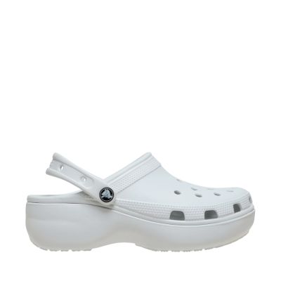 Crocs Classic Platform Damen-Clogs Off-White 206750 1NK