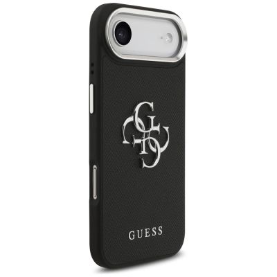 4. Guess Grained Big 4G Classic Logo Hülle für iPhone 17 Air - Schwarz