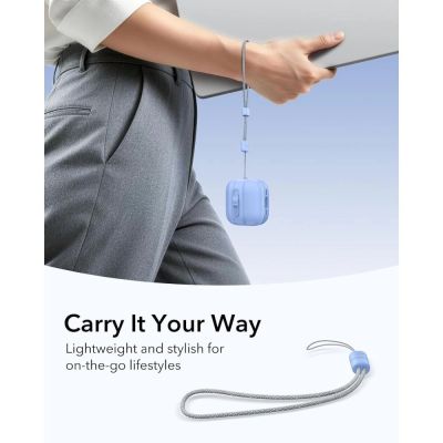 7. Hülle ESR Pulse HaloLock MagSafe für Apple AirPods 4 / 5 - hellblau