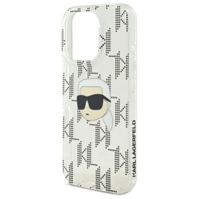 6. Karl Lagerfeld IML Karl Head galvanisierte Hülle für iPhone 16 Pro - Transparent