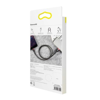 10. Baseus Cafule USB-A / Lightning 2.4A QC 3.0 Kabel 0,5 m - Schwarz und Rot