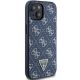 4. Guess 4G Triangle Metal Logo Hülle für iPhone 15 Plus / 14 Plus – Blau