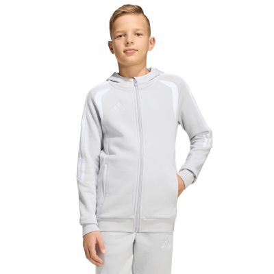 4. adidas Tiro 26 League Sweatshirt mit durchgehendem Reißverschluss für Kinder, Grau, KF3323