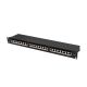 8. LANBERG Patchpanel, 24 Ports, 1 HE, 19" CAT.6A FTP, Schwarz, PPSA-1024-B