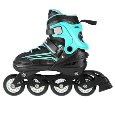 2. NILS EXTREME NH18190 2IN1 ROLLERSCHUHE SCHWARZ-BLAU GRÖSSE M (34-38) MIT AUSTAUSCHBAREM HOCKEYBLATT