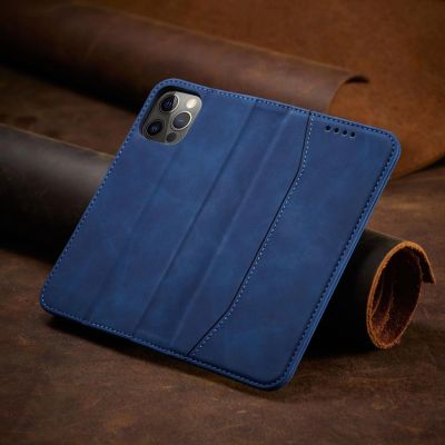 10. Magnet Fancy Case Hülle für iPhone 12 Pro Max Tasche Kartenetui Kartenständer Blau